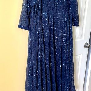 Navy Blue Sequin Dress